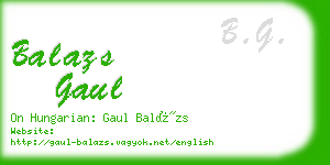 balazs gaul business card